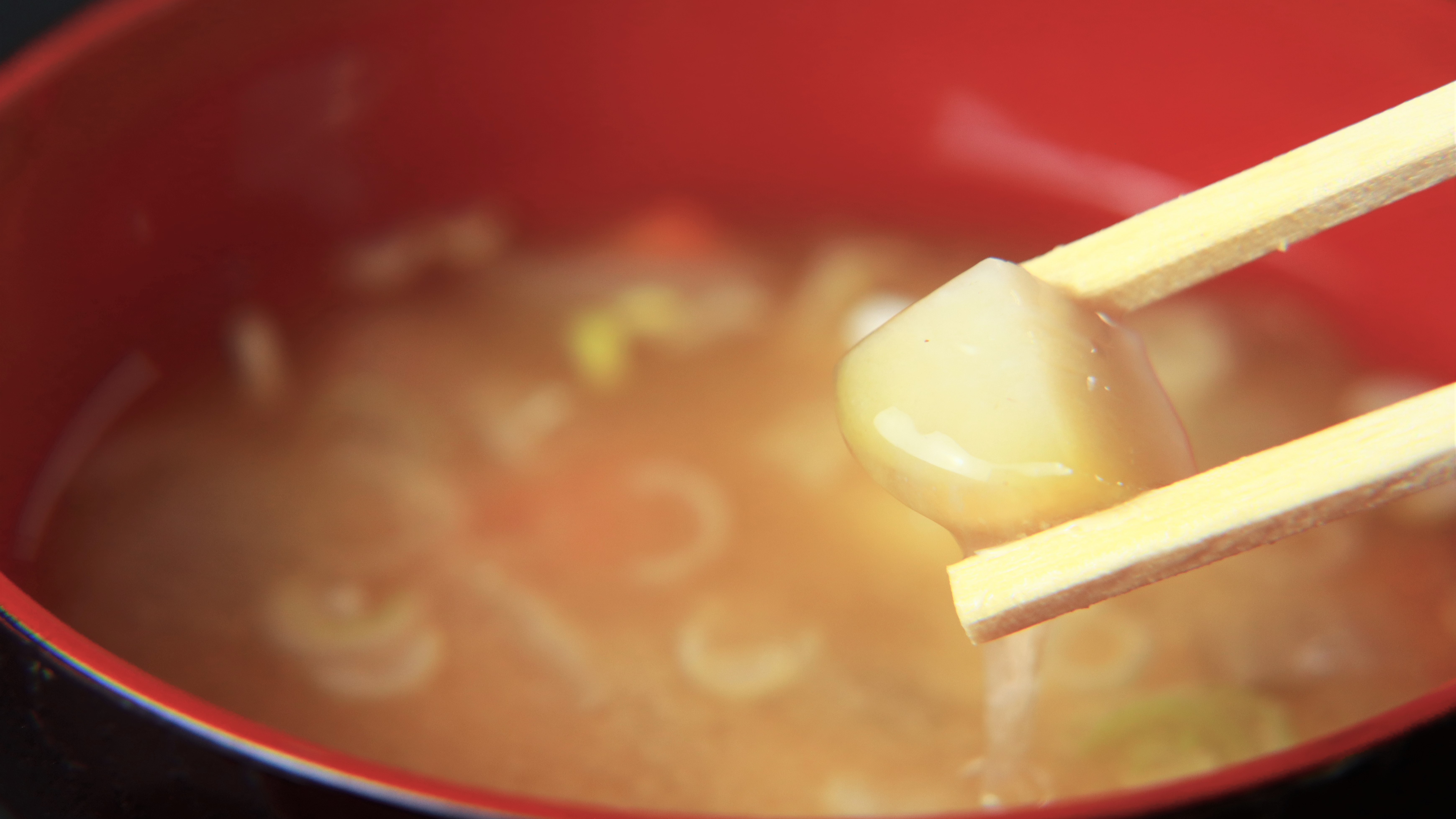 朝食-畑のお野菜たっぷりのお味噌汁