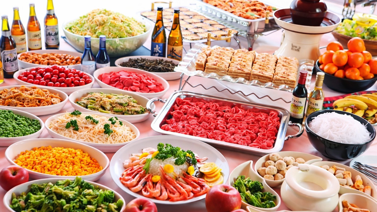 夕食は和洋食のセットかバイキングにて、ご用意させていただきます