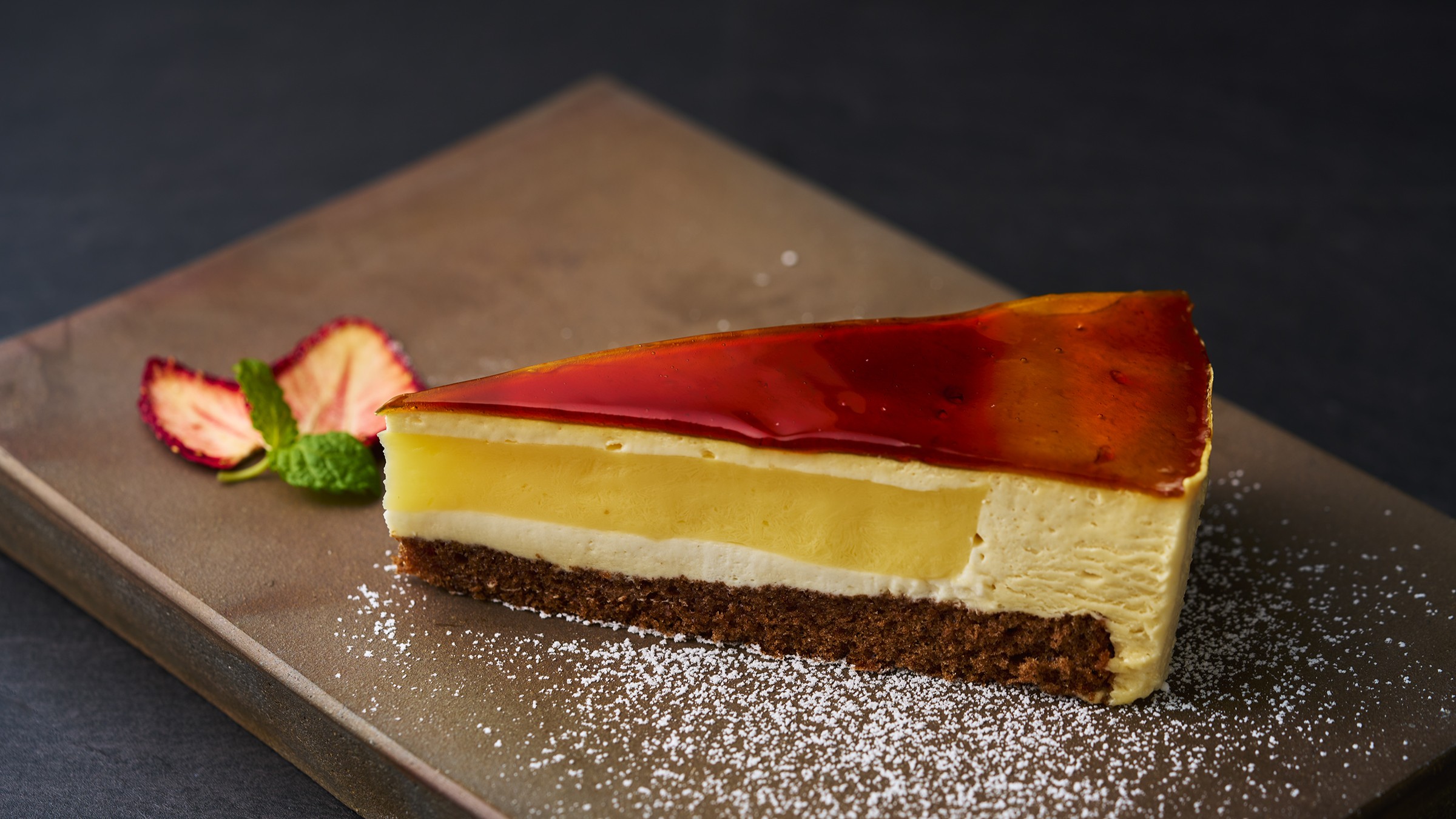 カフェメニュー／キャラメルプリンケーキ