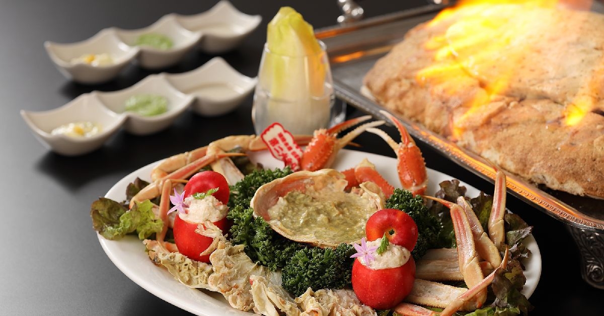 【創作フレンチ〜蟹〜】シェフこだわりの蟹ハーフコースで冬旅の思い出を♪/夕・朝食付