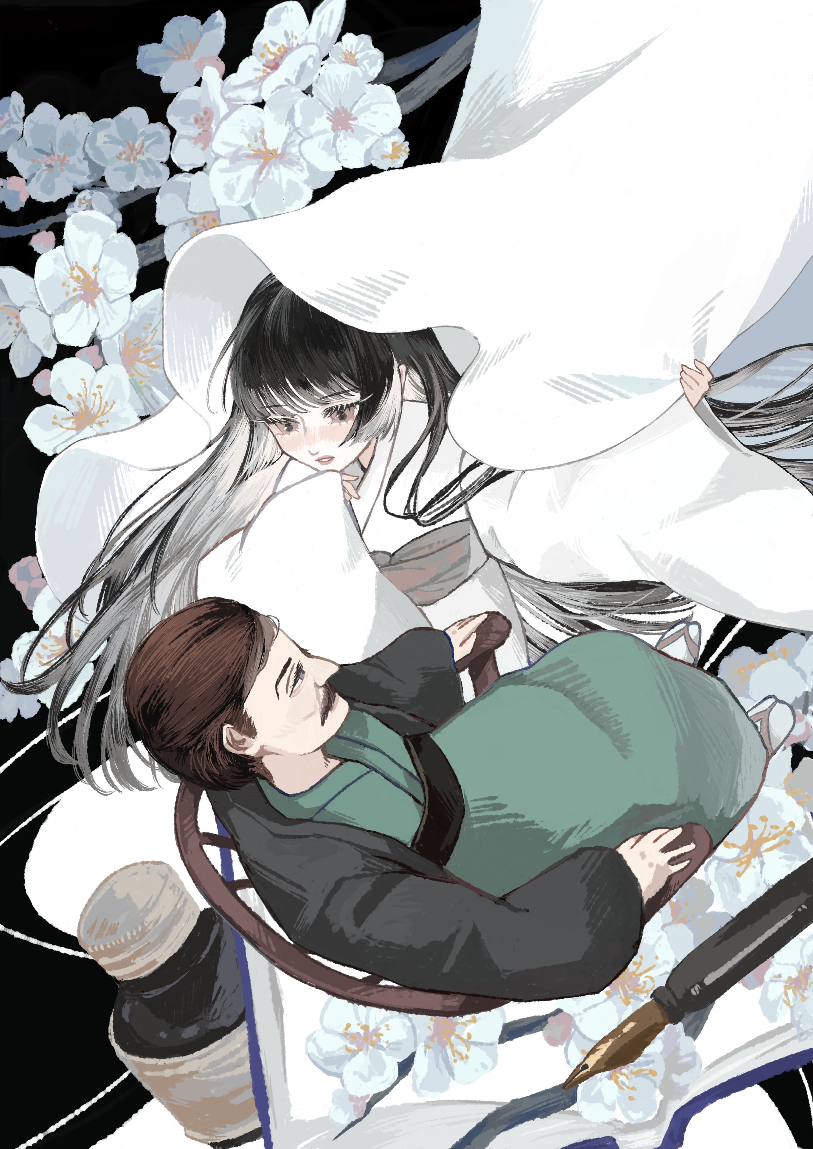イベント開催！【怪談語り】雪女イラスト
