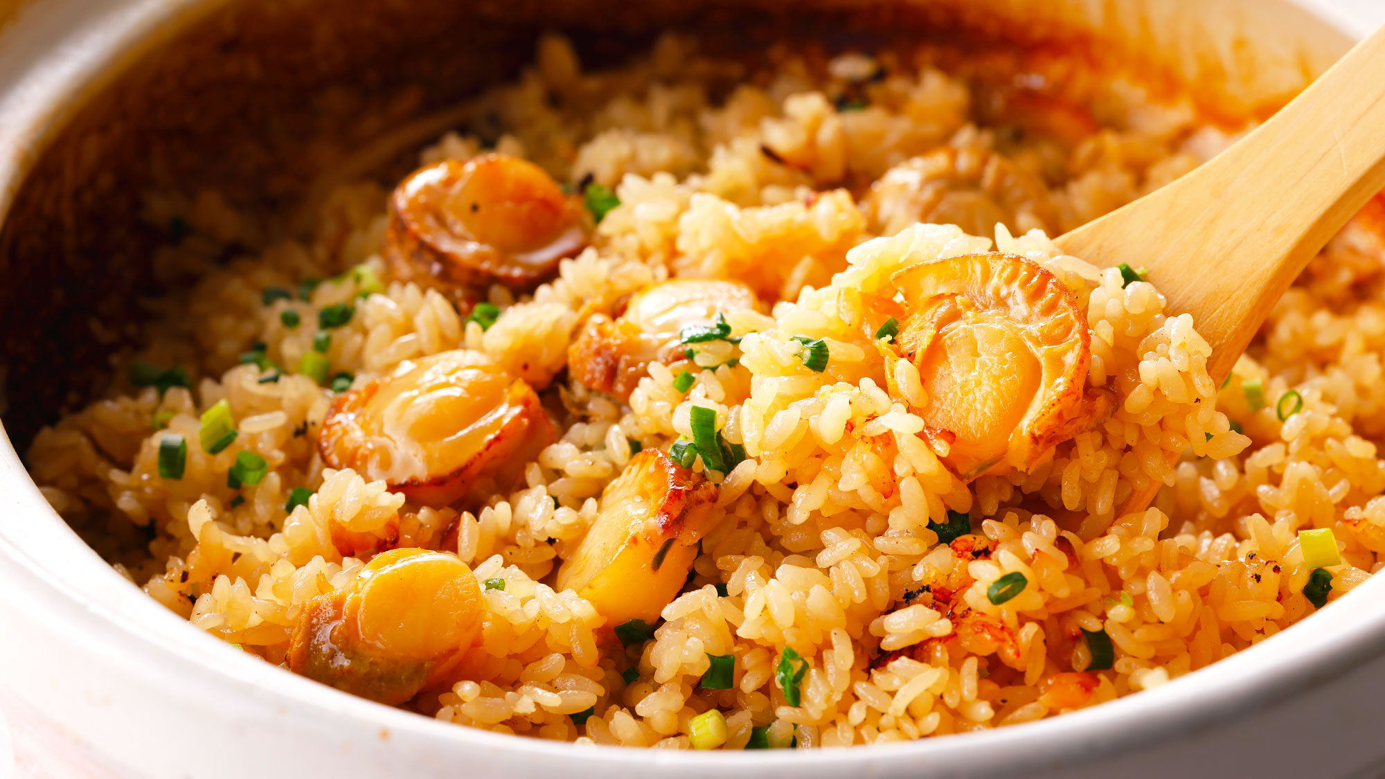 【朝食ブッフェ・おすすめメニュー】ホタテ貝の炊き込みご飯