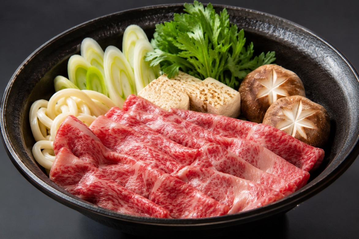 北海道産和牛を贅沢に味わう【和牛すき焼き】+【夕食時90分フリードリンク】付き夕食ビュッフェ／２食付