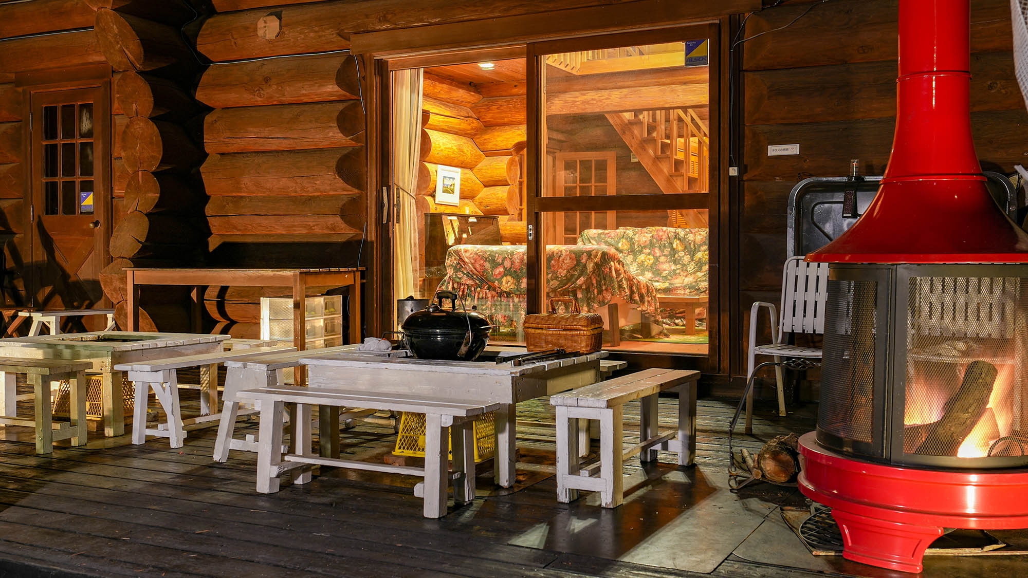 【素泊×グレース】木の温もりに包まれるログコテージ♪MVやドラマの撮影実績もあり◎最大15名宿泊可