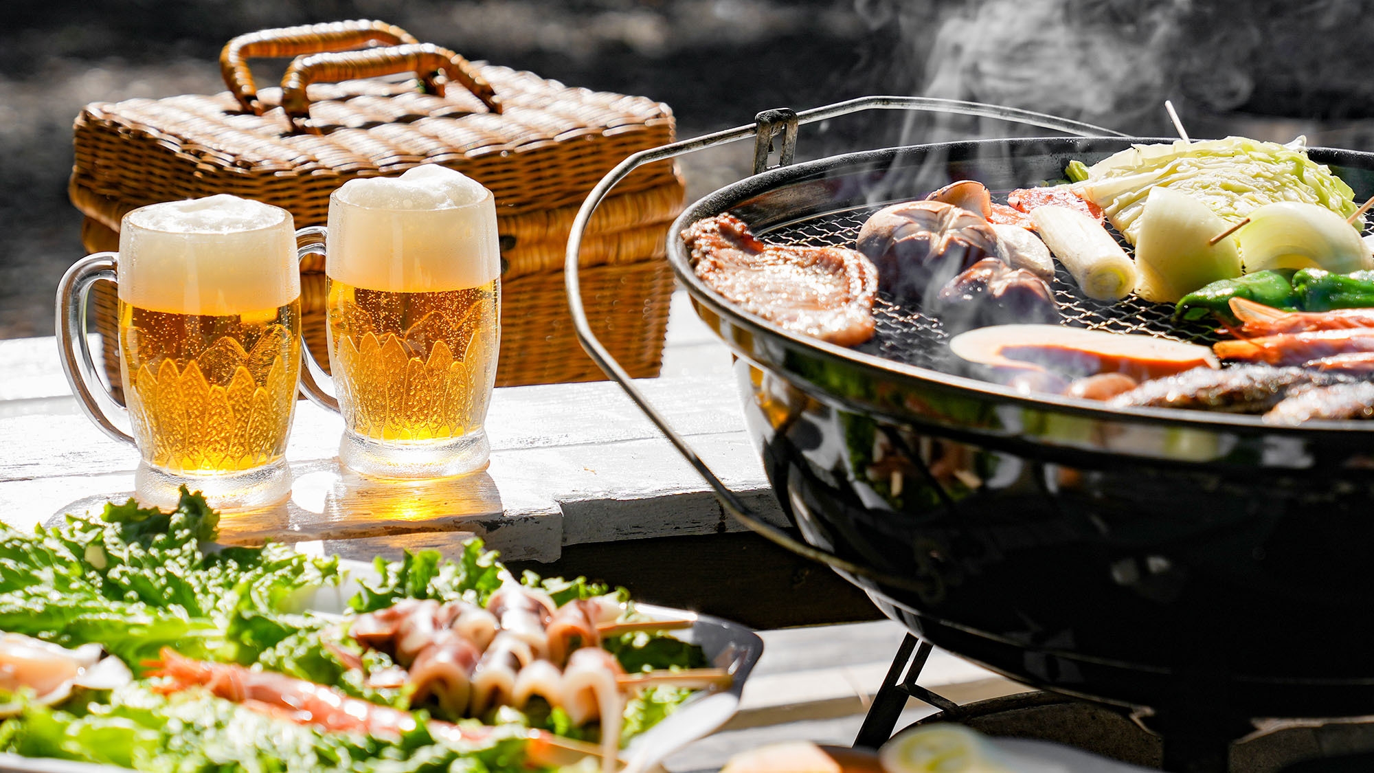 【5名以上の大人数大歓迎BBQプラン】お得な特典付き！みんなでワイワイ手ぶらでBBQ！