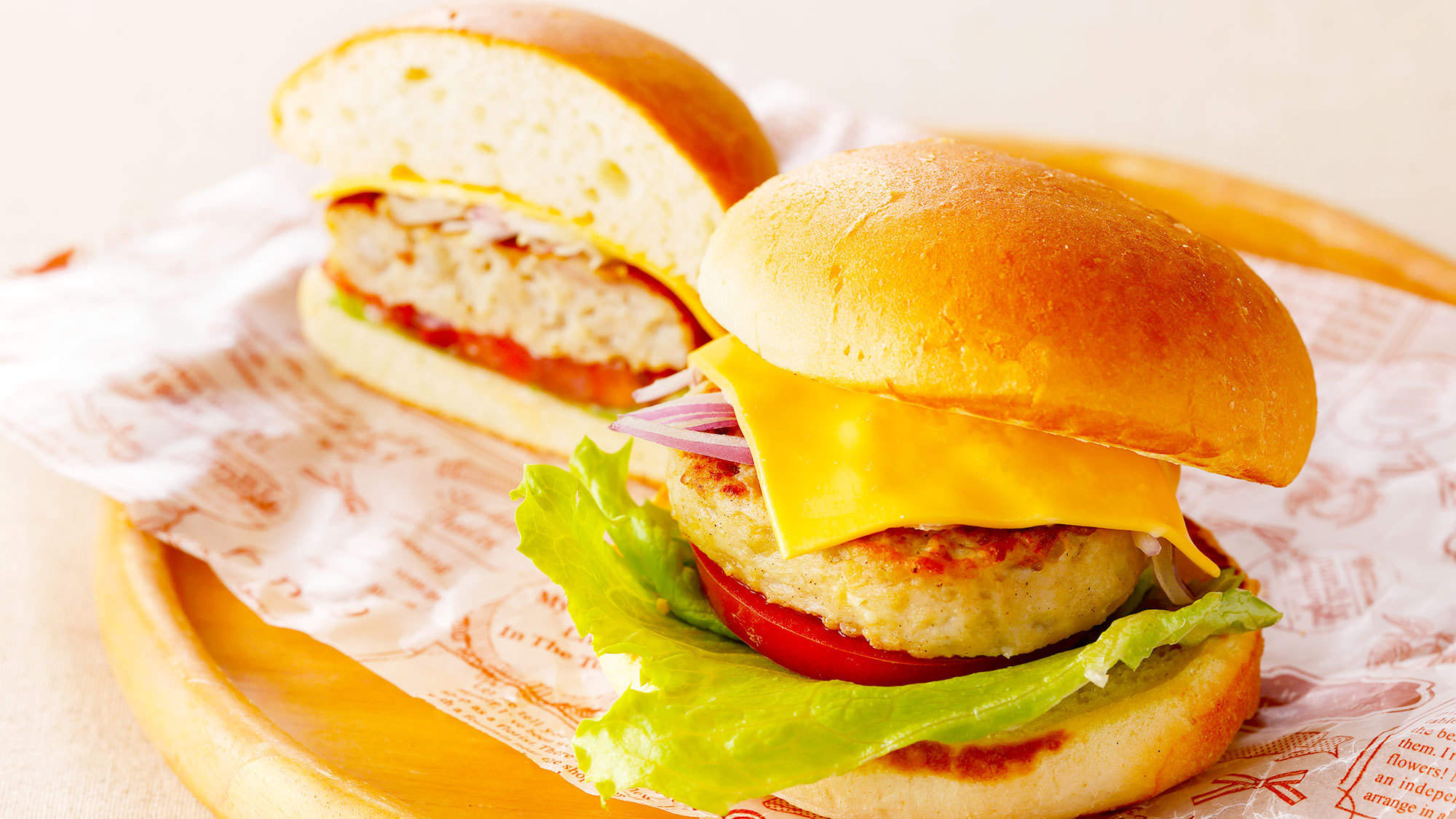【ご朝食】北海道四元豚のオリジナルハンバーガー