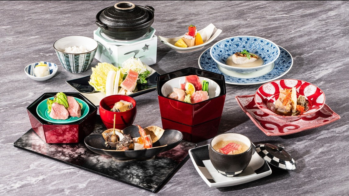 【楽天スーパーSALE】【お食事は前半席】〜藍波〜 3種類のメインお膳《2食付き》