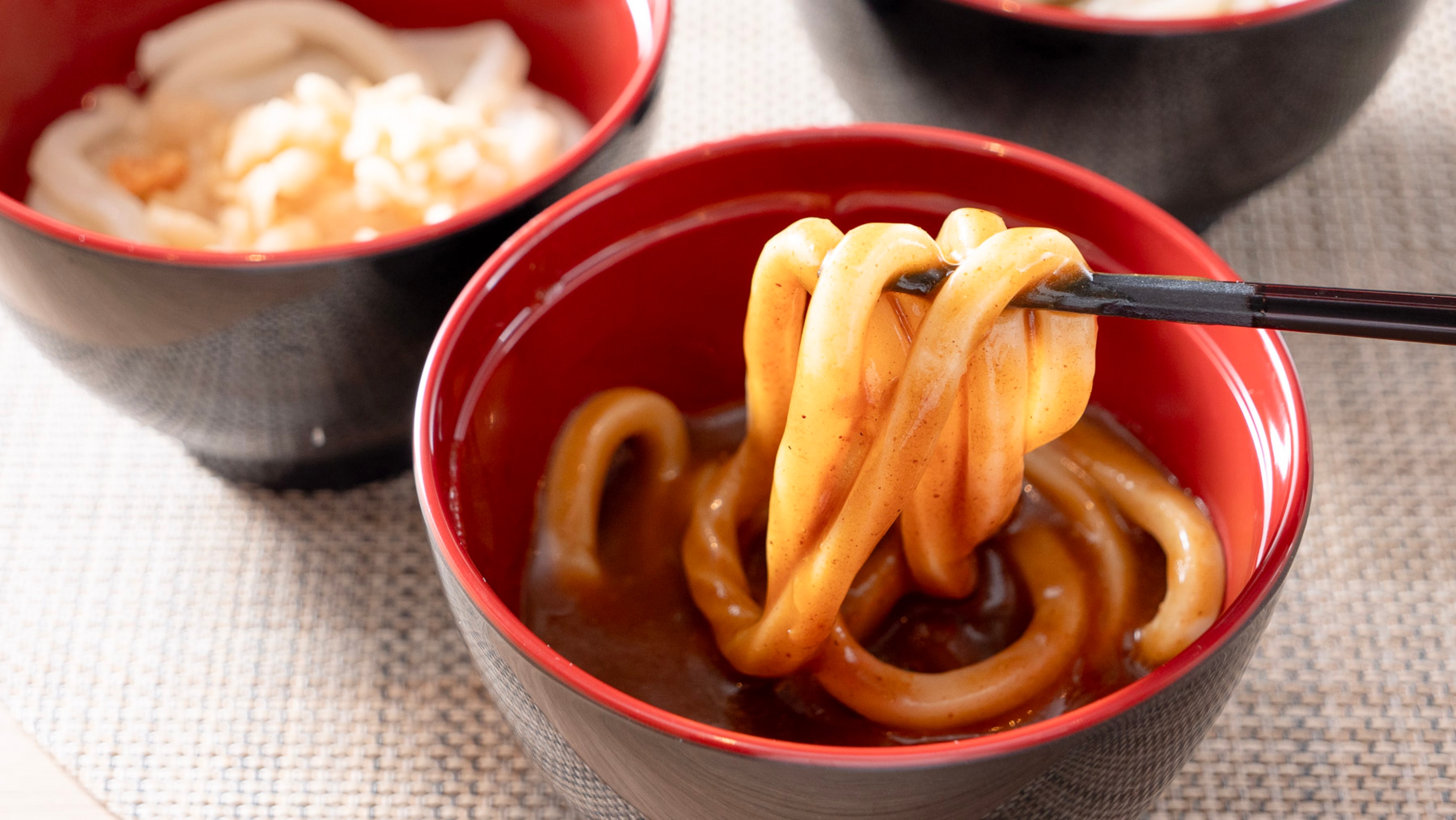 讃岐うどんをカレーうどんにアレンジ♪