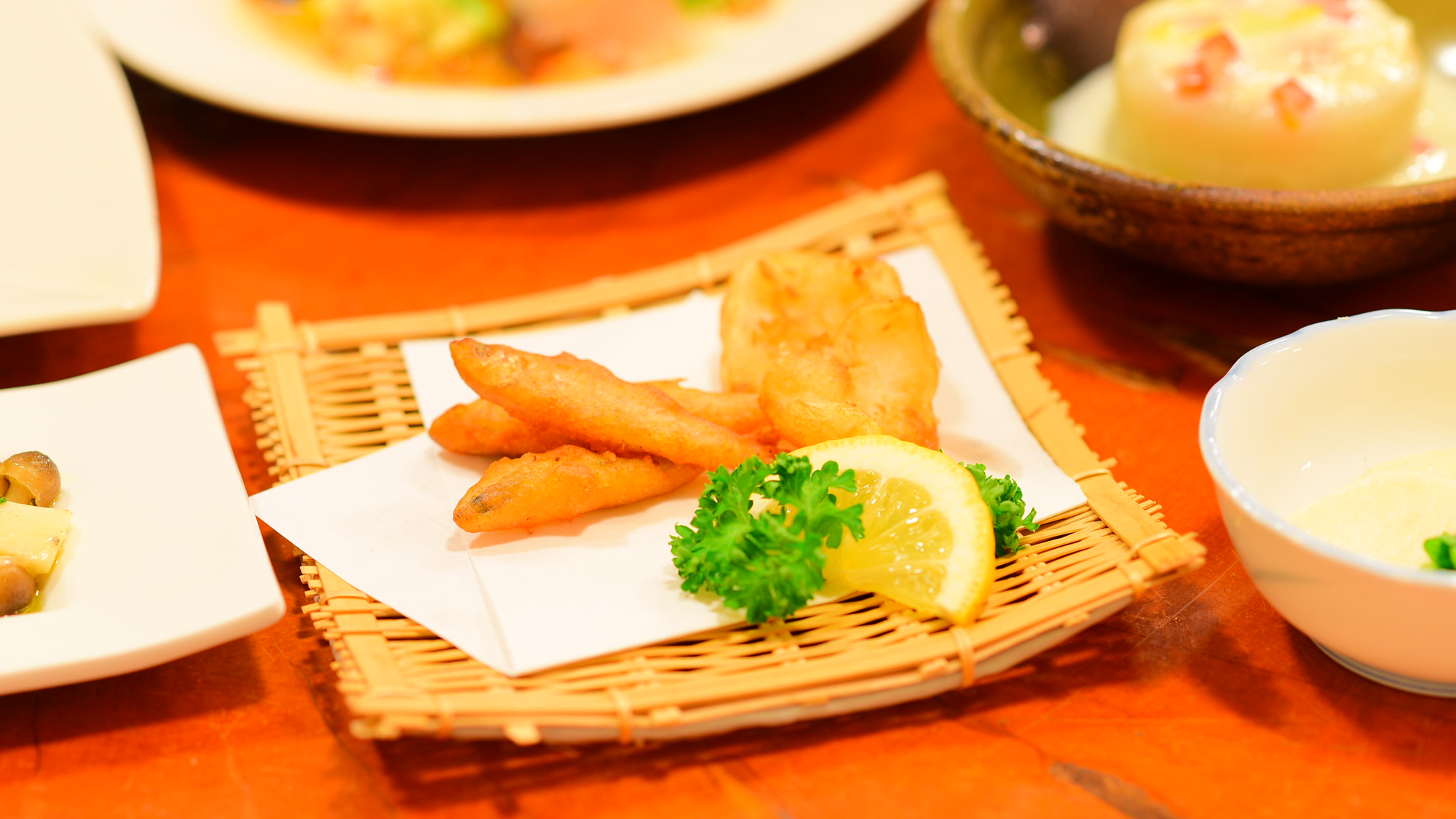 *[夕食一例]わかさぎとゆり根のから揚げ