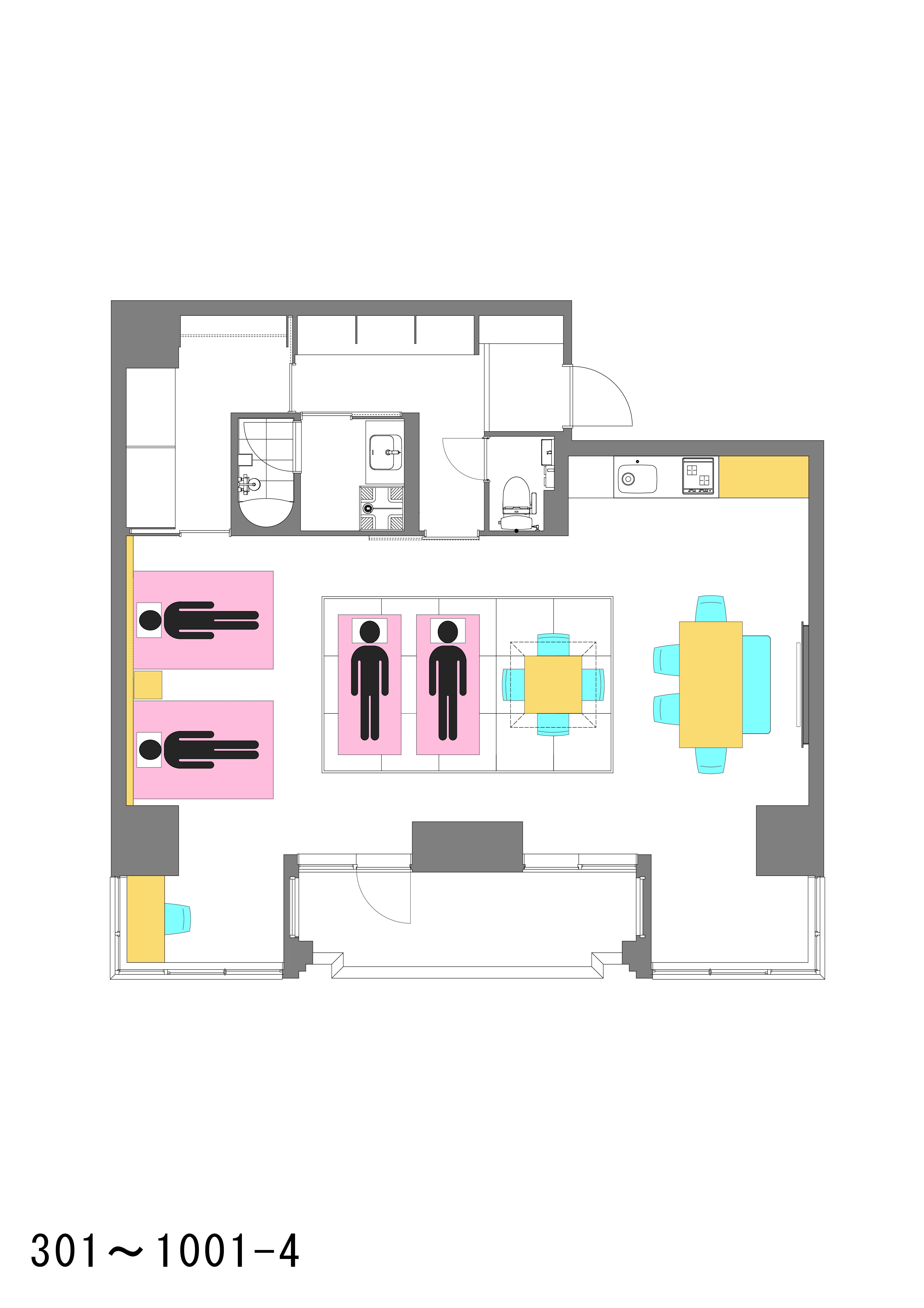 タイプB：4名利用イメージ