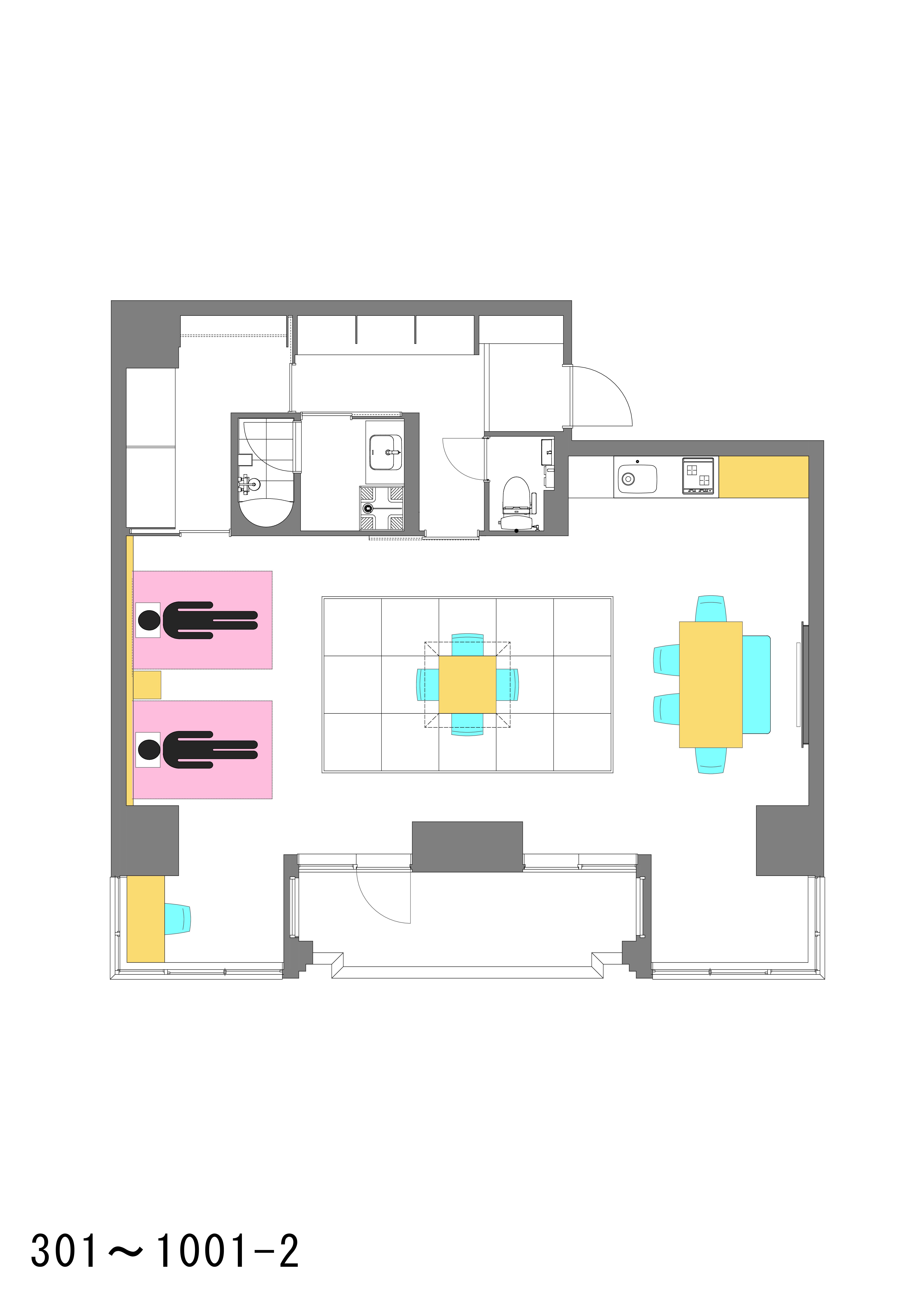 タイプB：2名利用イメージ