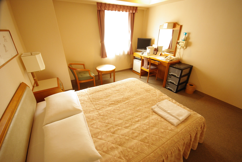 Double room ♪ Loose bed width for 2 people 150 cm ~
