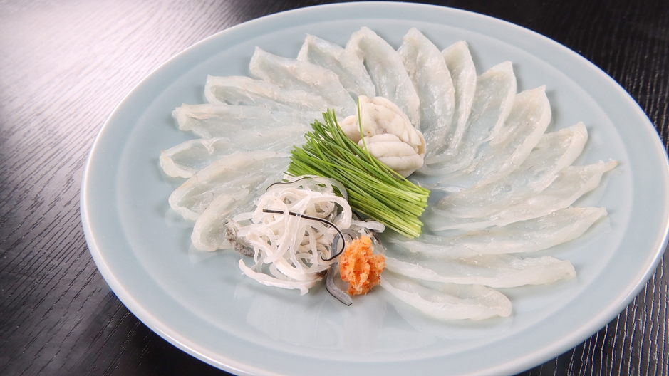 ≪期間限定≫【優美コース】 福島産天然トラフグ「福とら」を刺身・てっちり・唐揚げで味わうプラン