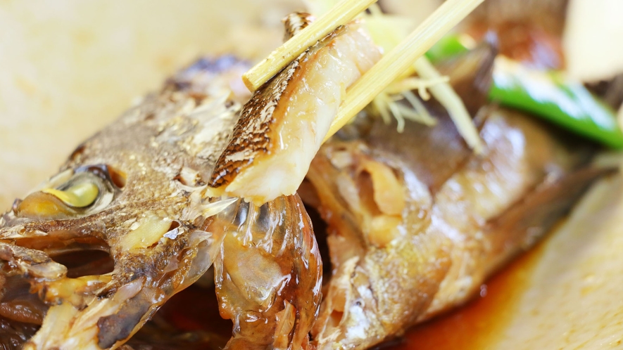 ＃【夕食一例】地魚の姿煮。旬の地魚を使用しております。
