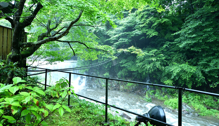 せせらぎの間からの景色