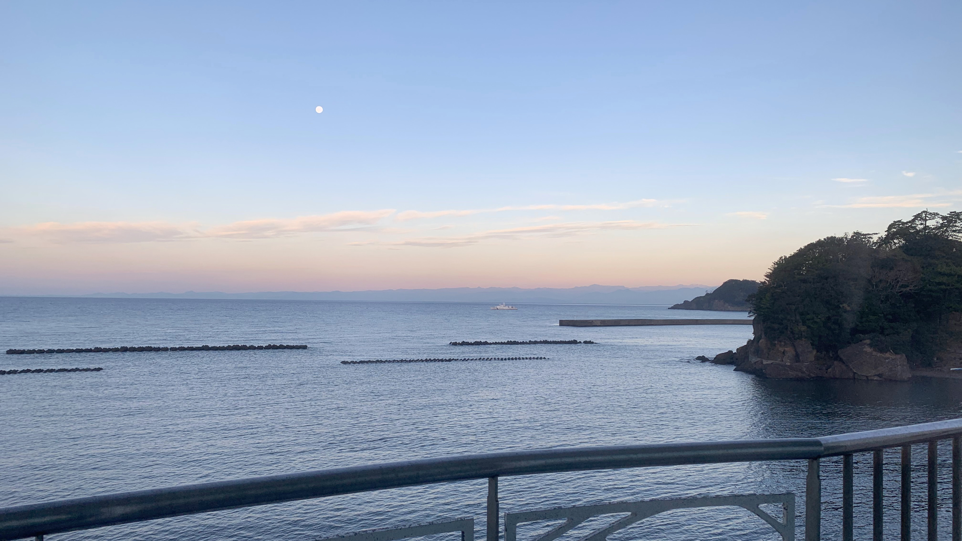 お部屋から眺める松崎湾（駿河湾）