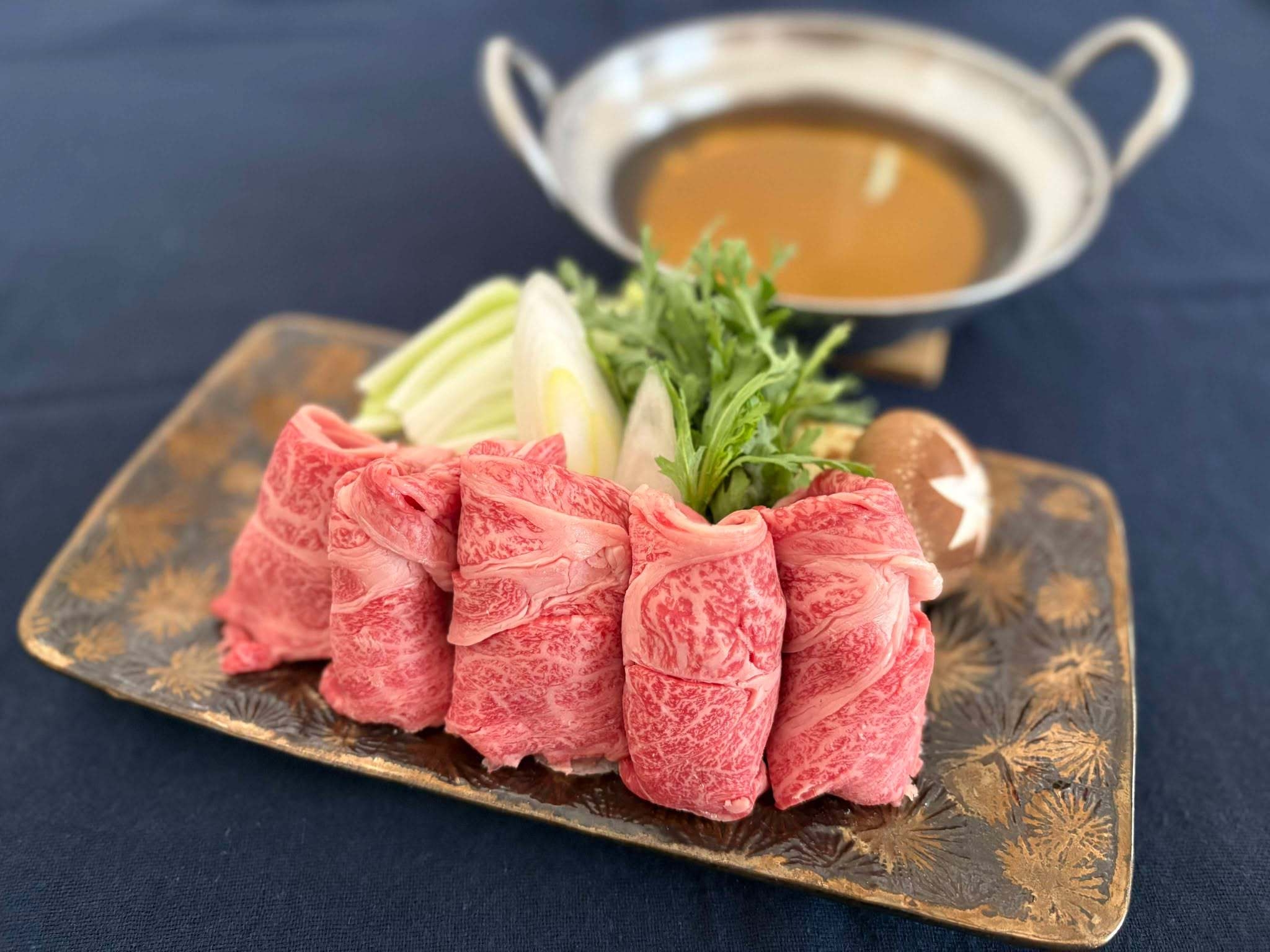 地産地消＊お宿の春ごはん【但馬牛の黄金出汁鍋】一鍋五品コース※外湯巡り券つき