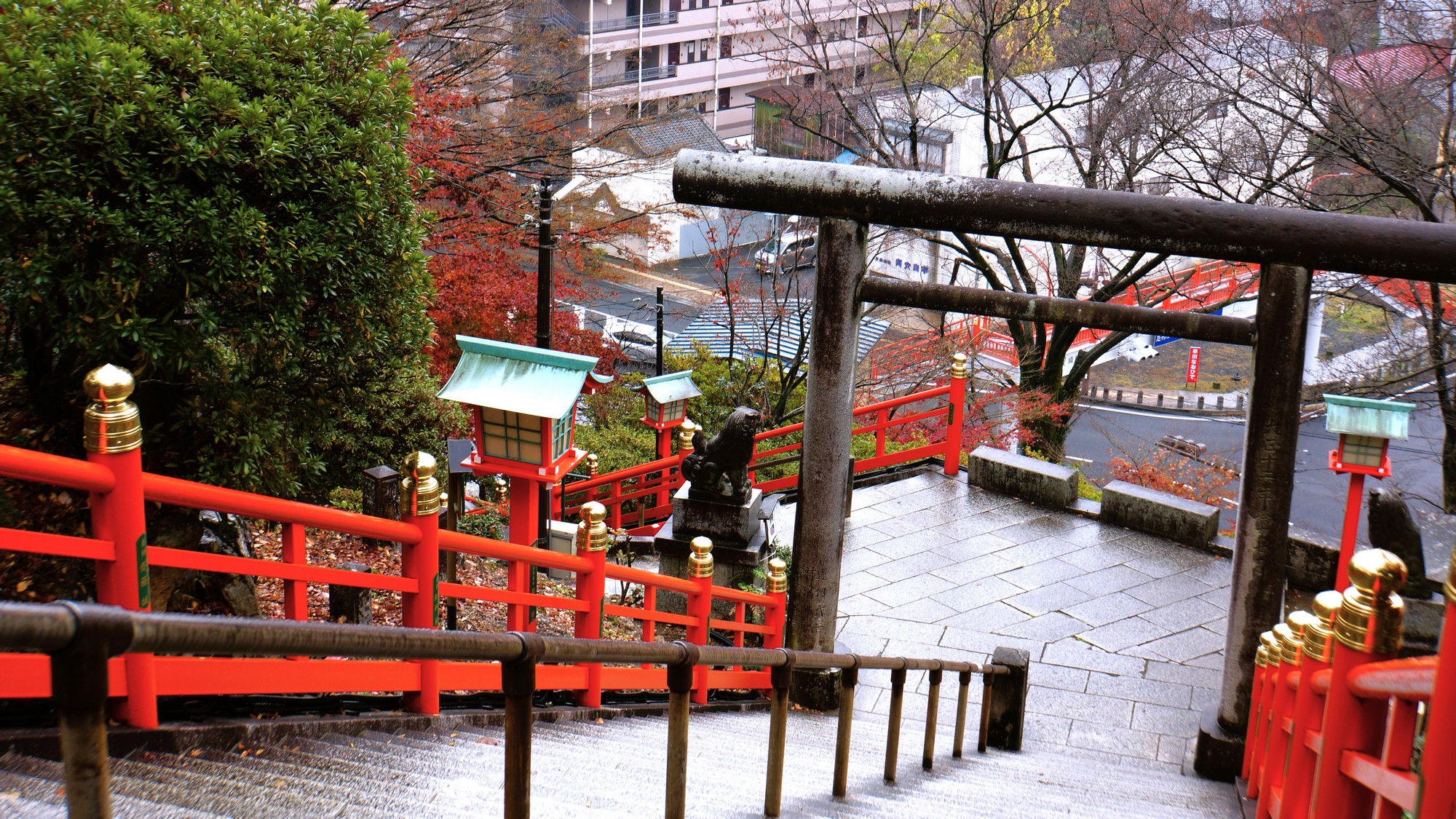 境内までの229の階段〇「縁結びのパワースポット◆織姫神社から望む足利市街の絶景