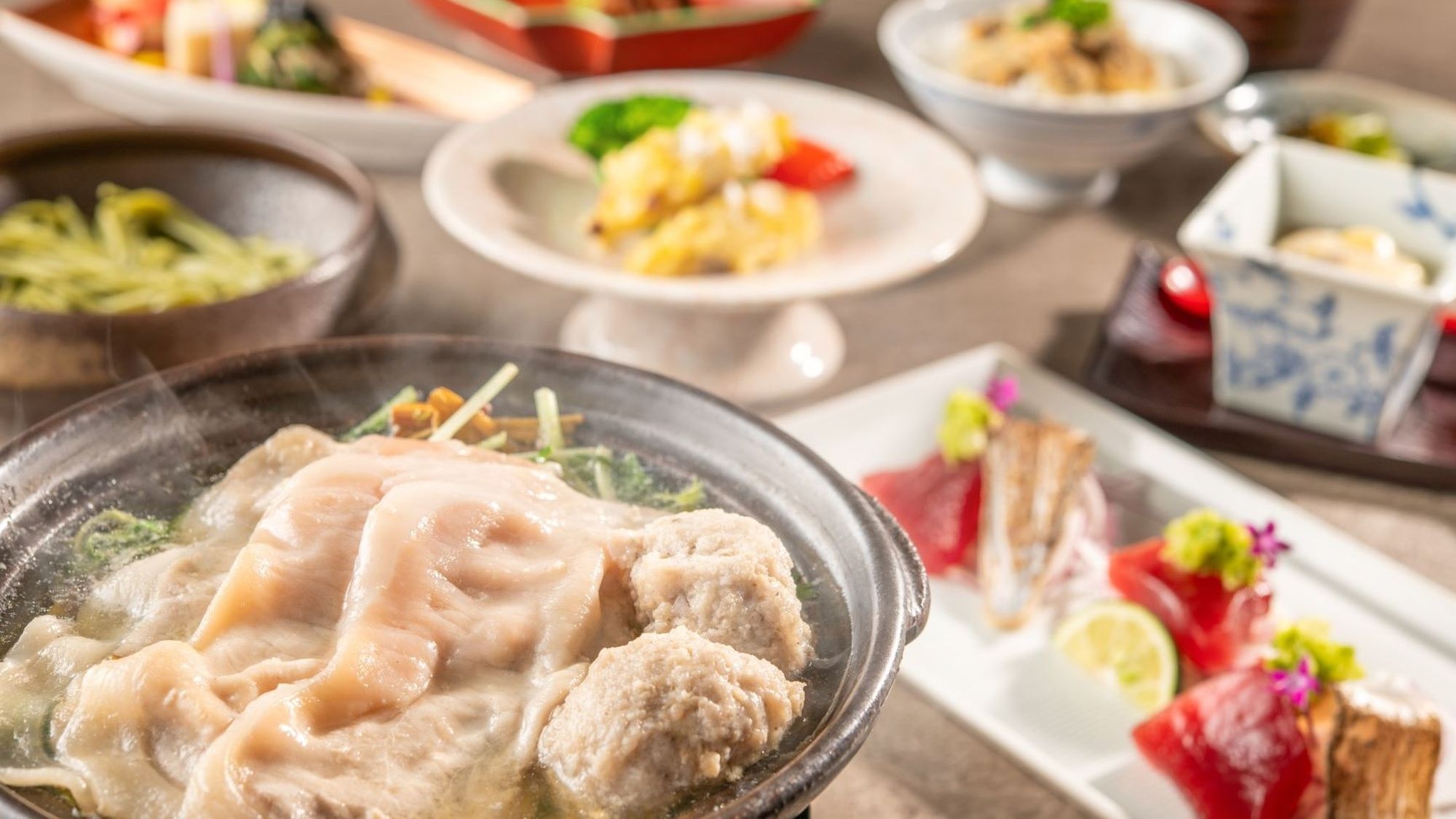 【グループ旅行応援！3名利用以上がお得！】【季節の会席】旬の食材を愉しむ
