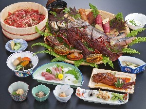 伊勢海老付き火場焼き一例