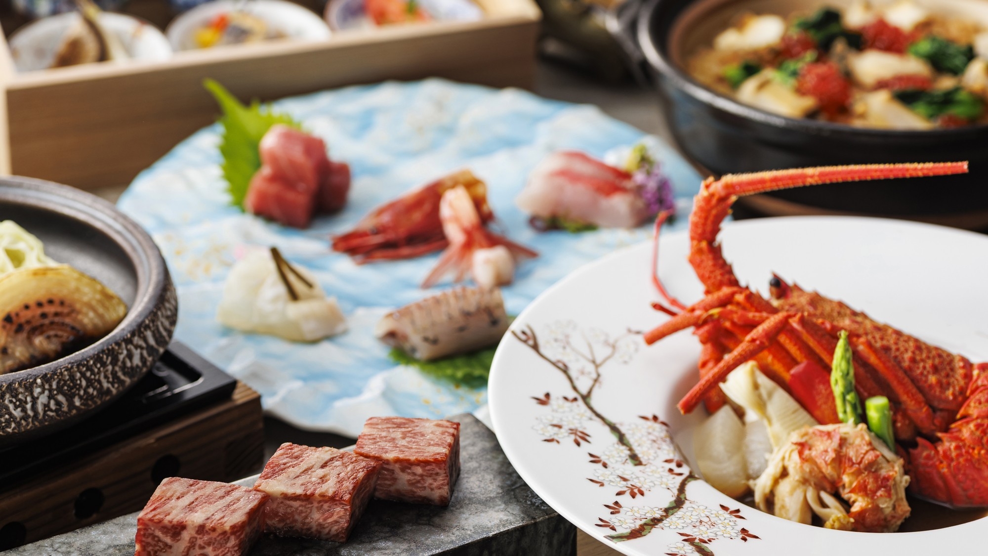 【楽天スーパーSALE】【極み会席】土鍋ご飯好きにはたまらない！特別会席に”贅沢素材の土鍋ご飯”