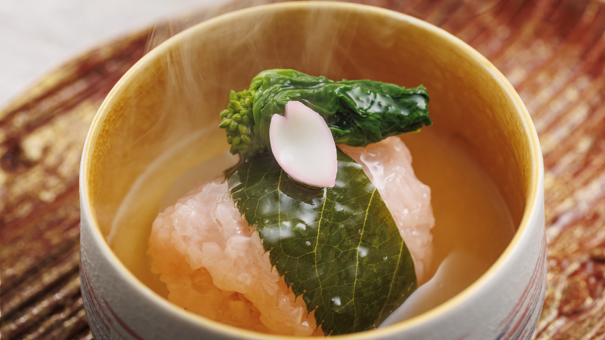 【土地の恵み会席】2026年春　桜鯛道明寺蒸し