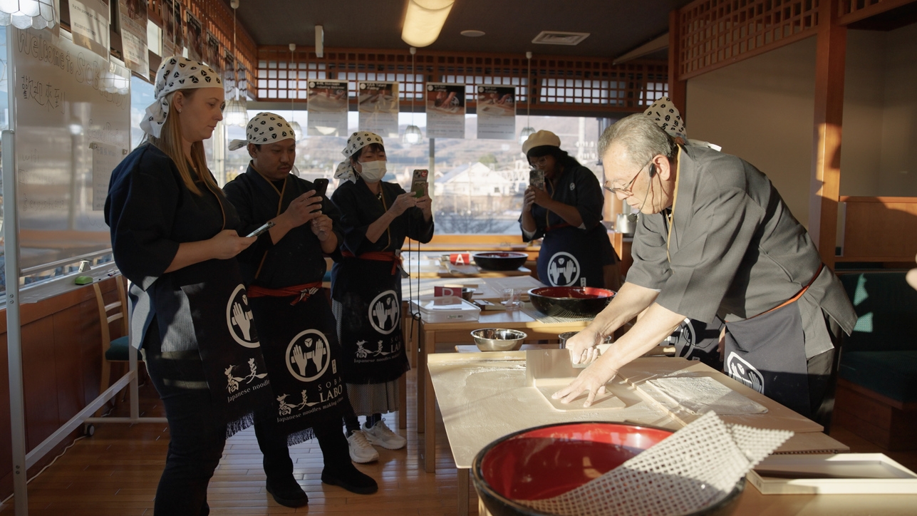 【蕎麦打ち体験付きプラン】「信州そば処 やまへい」で蕎麦打ち体験を（朝食付）