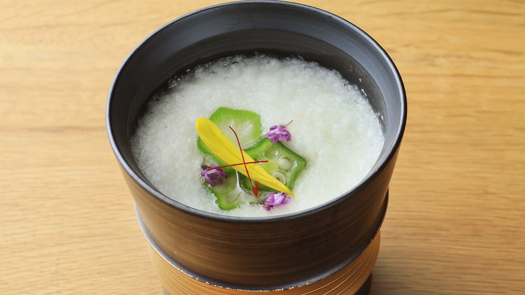 【夕食】山芋のすり流し　濃縮昆布仕立て