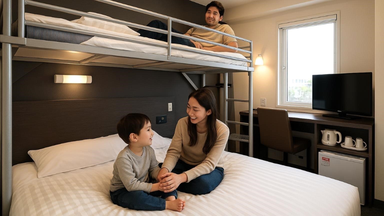 ご家族にお勧めです。 定員１~3名幼児含む　※使用感イメージ