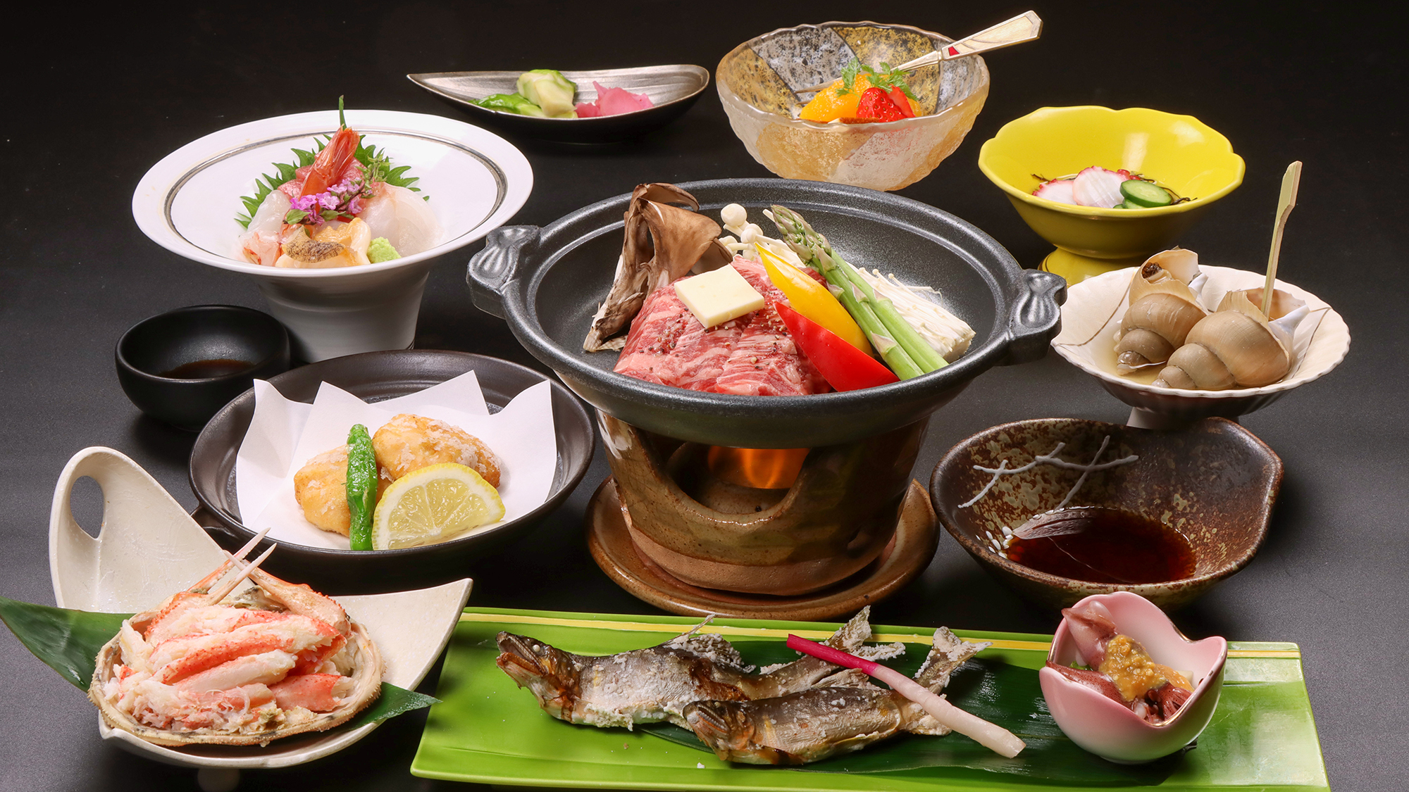 #春限定料理 国産牛と旬のお魚を贅沢に味わえる料理