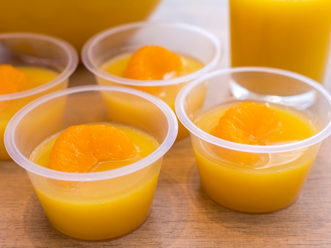  【朝食バイキング】メニュー例☆手作りデザート②オレンジゼリー