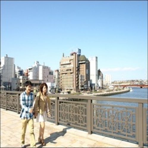 【幣舞橋】　釧路の観光スポット　幣舞橋　ホテルからすぐそこ♪