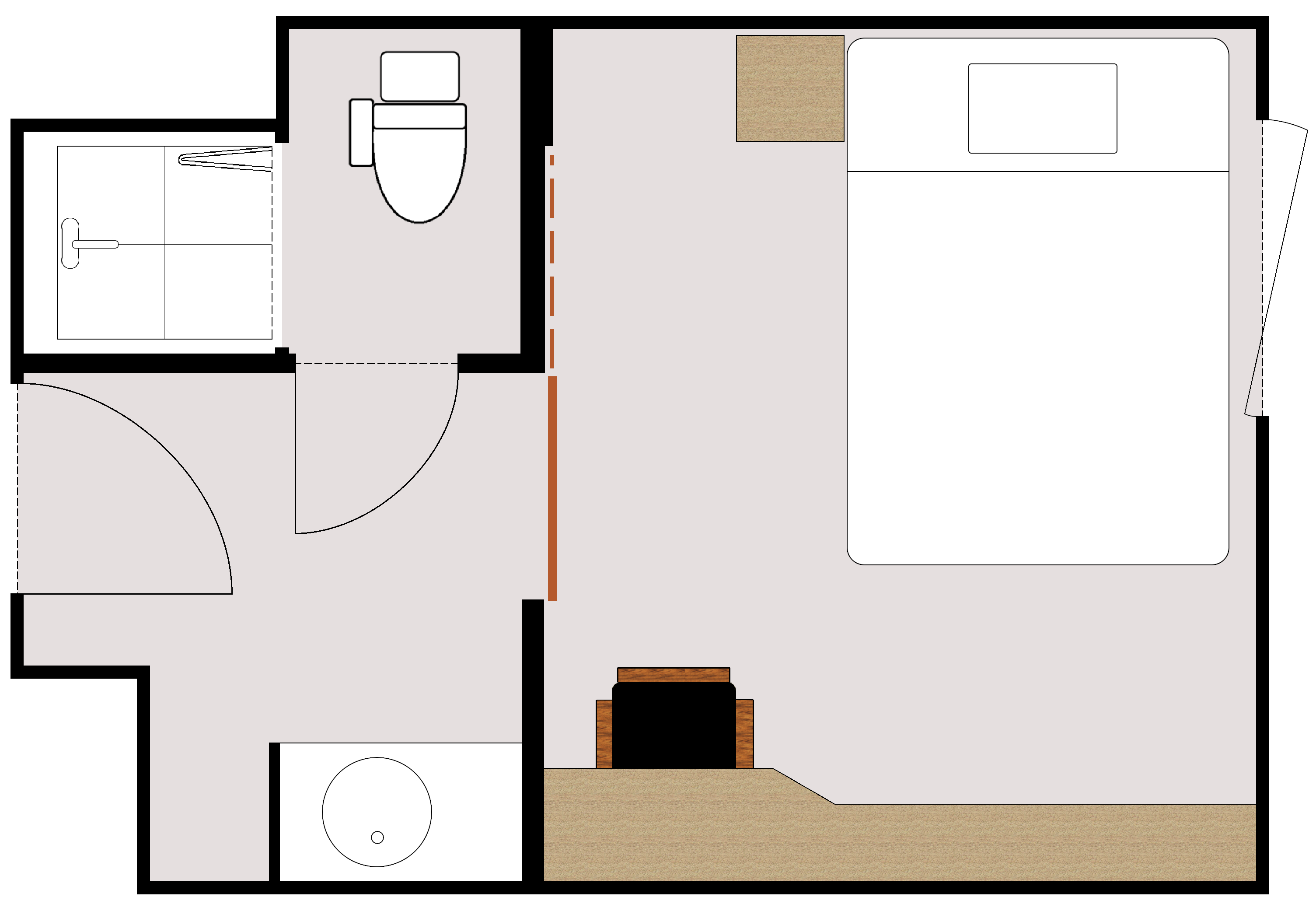 ◆ダブルルーム　18.0㎡