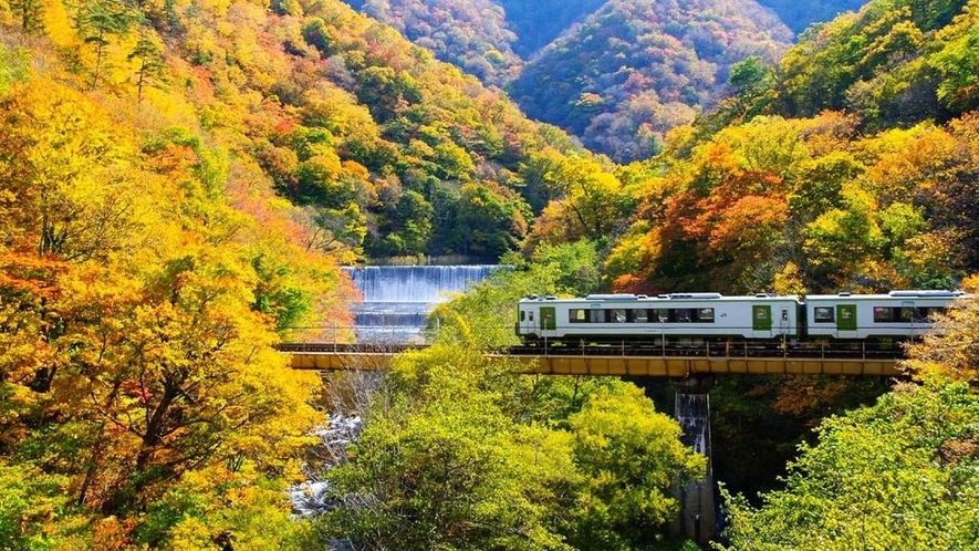 【ＪＲ山田線】秋の景観