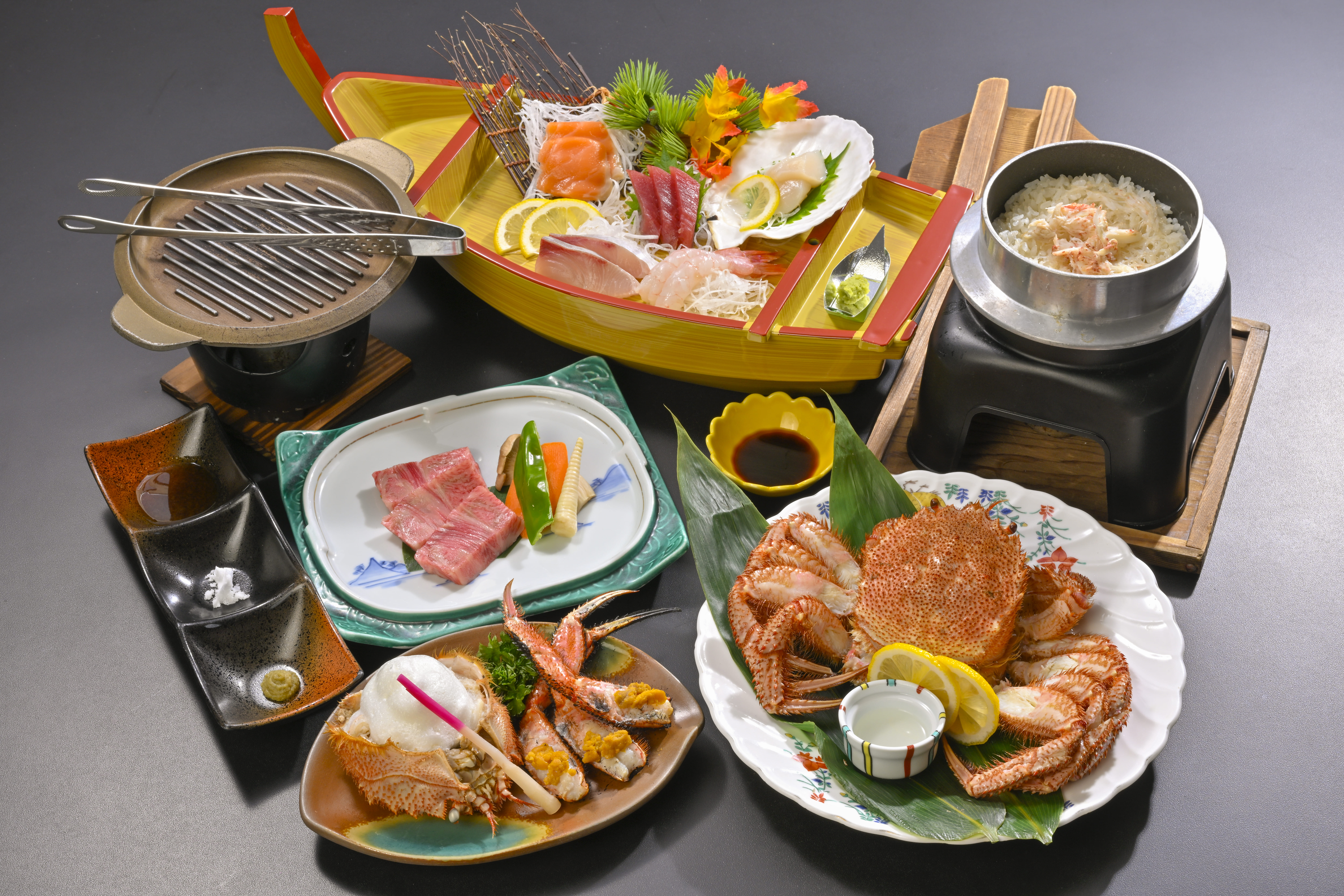 毛ガニ三昧手元