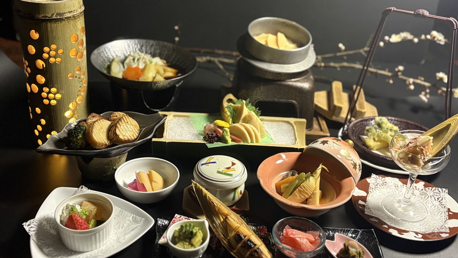 【４月２０日〜５月１５日限定】旬の素材を愉しむ★田上産！竹の子づくしを満喫★全１０品コース《広間食》