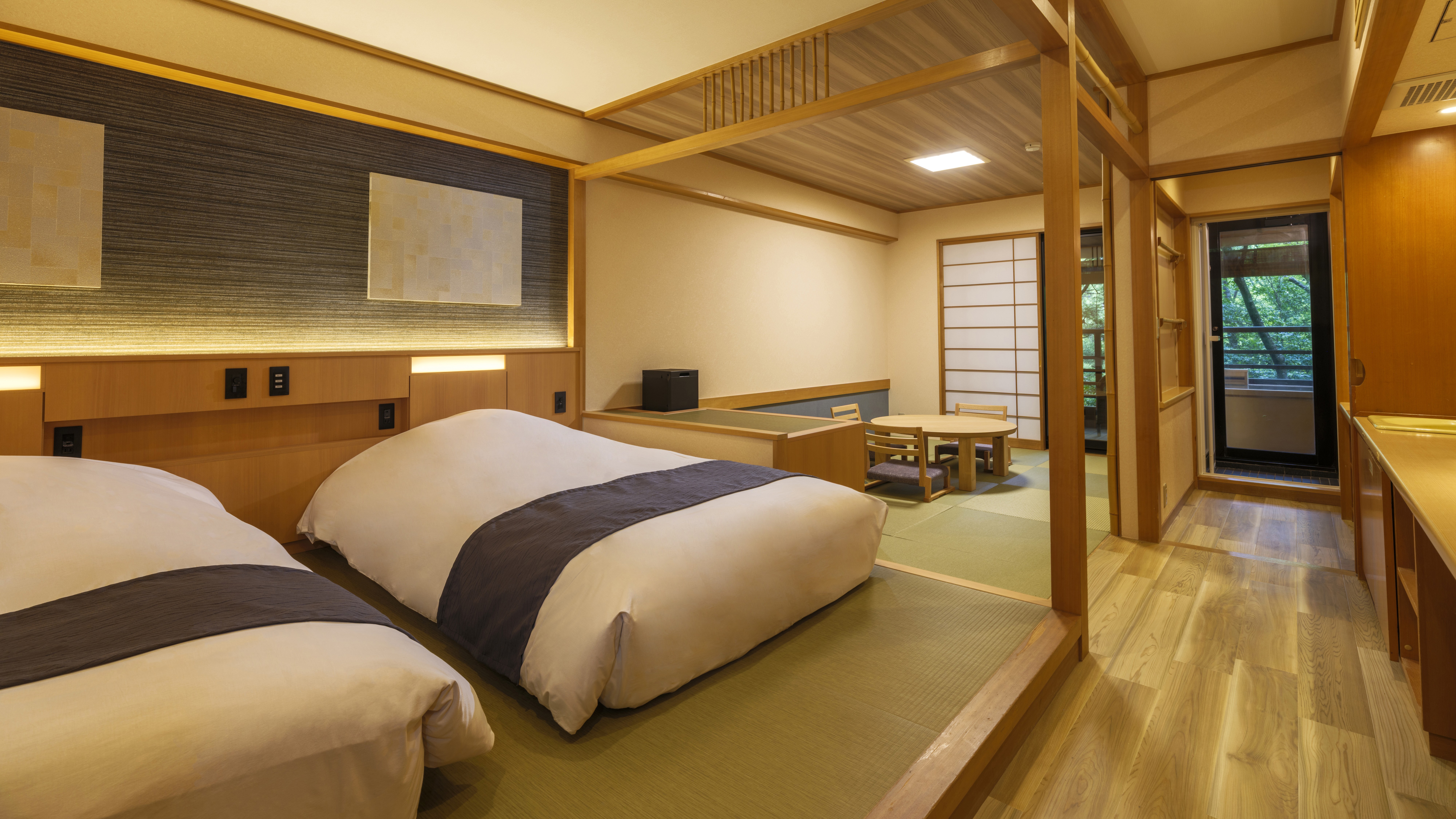 【檜温泉露天風呂付き和洋室】2025年春★水の音リニューアル★