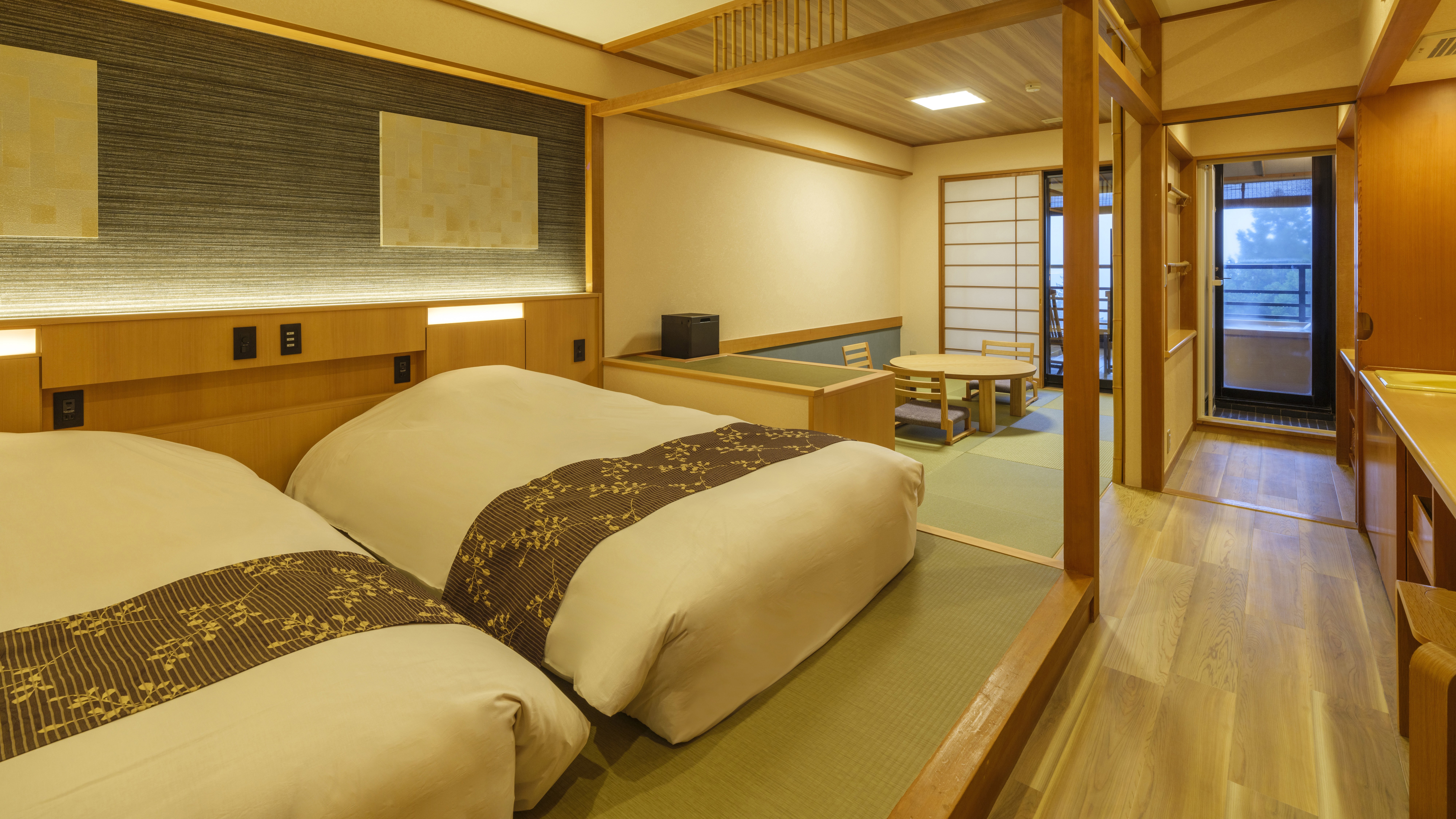 2025年春★水の音リニューアルオープン！水花の庄檜露天風呂付和洋室／より使いやすい設えになりました