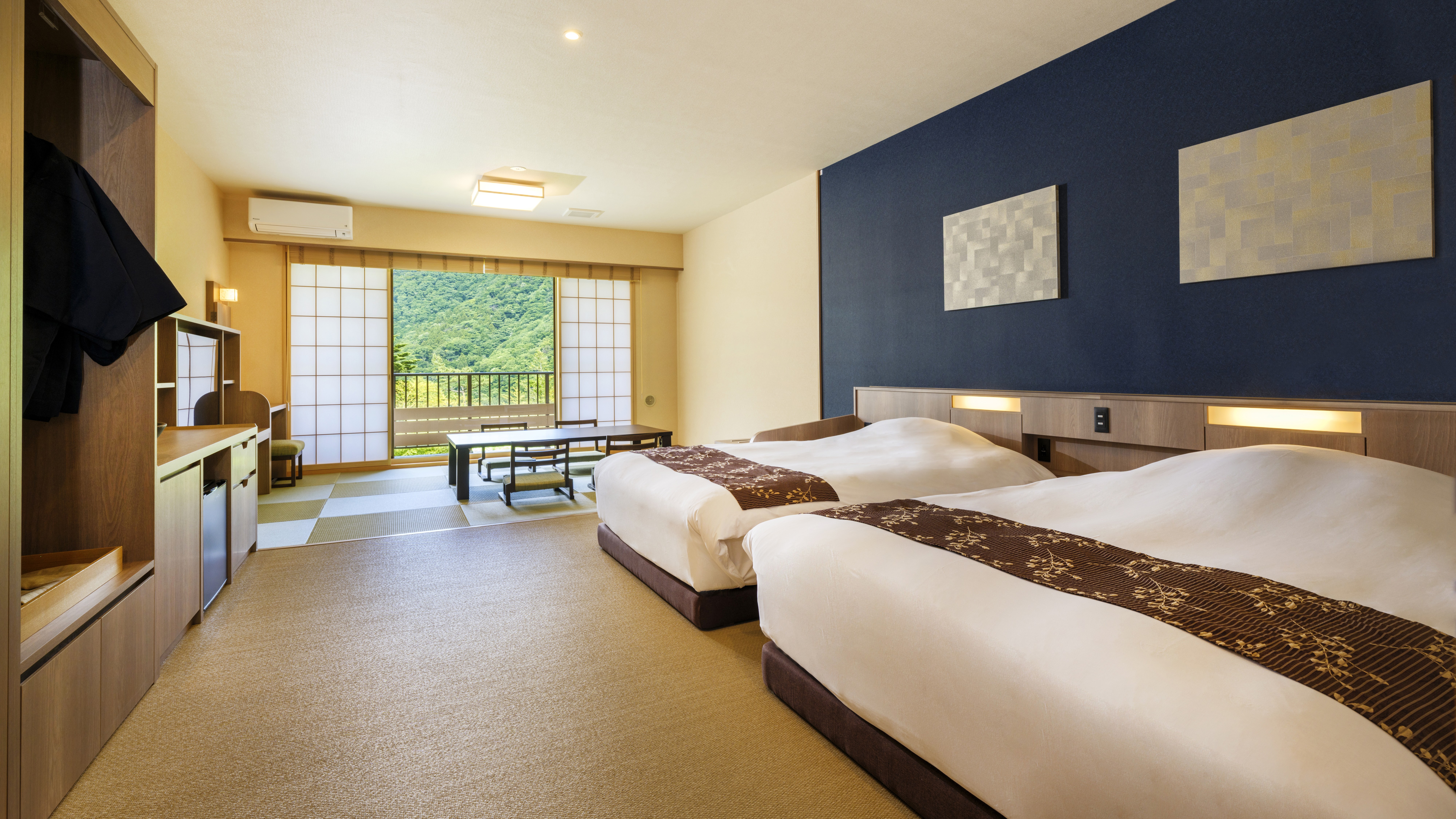 2025年春★水の音リニューアルオープン！「水月の庄」和洋室／より広々とお使いいただける客室に。
