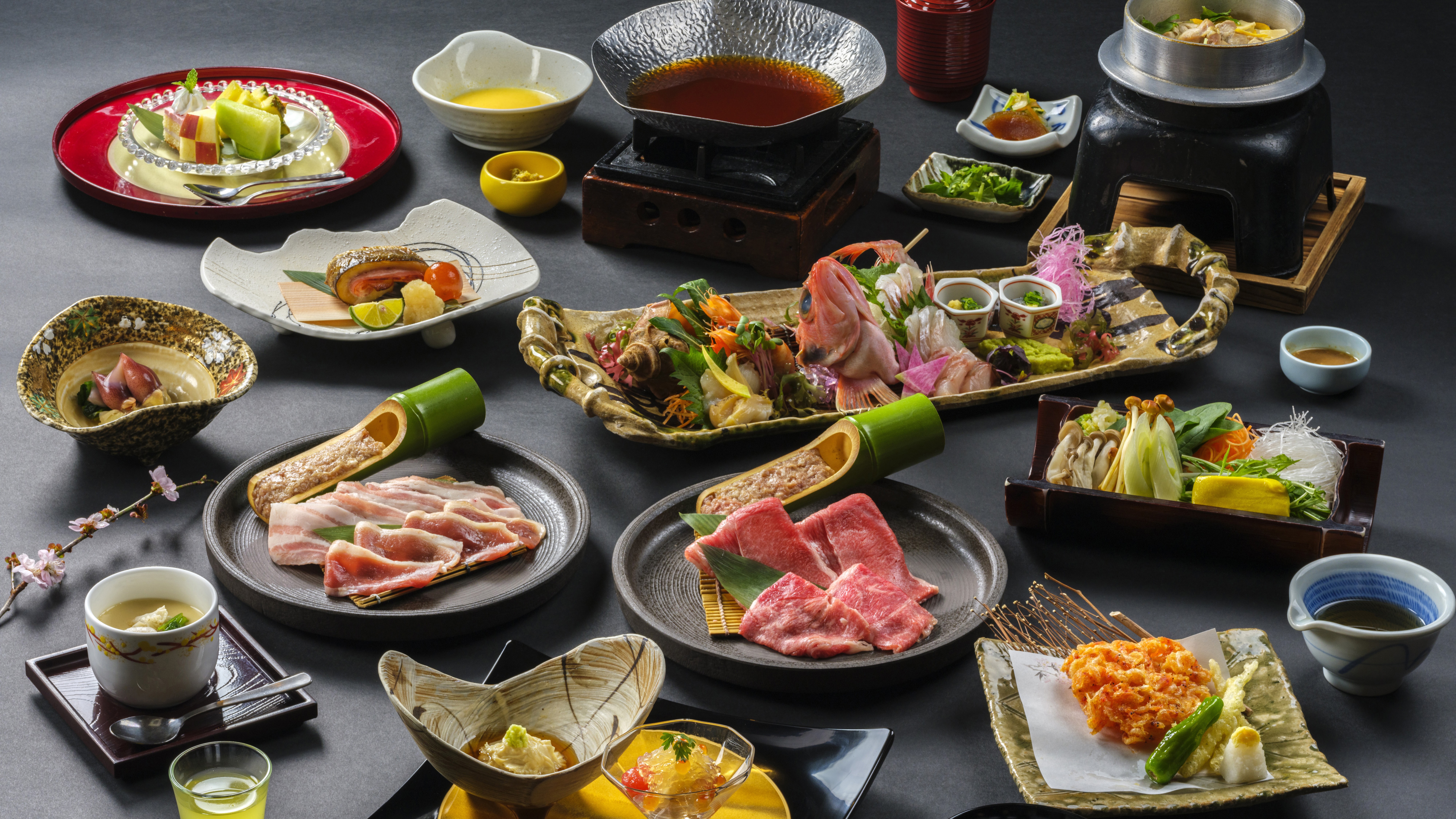 【夕食／足柄遊膳会席】連泊食イメージ。