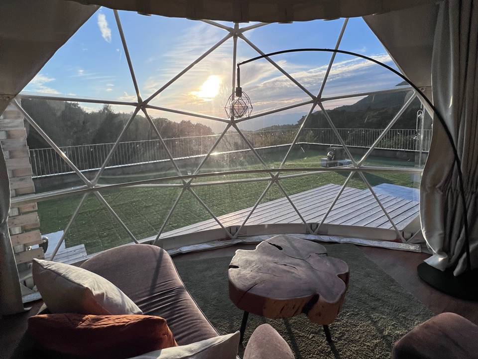 お部屋から見る夕焼け