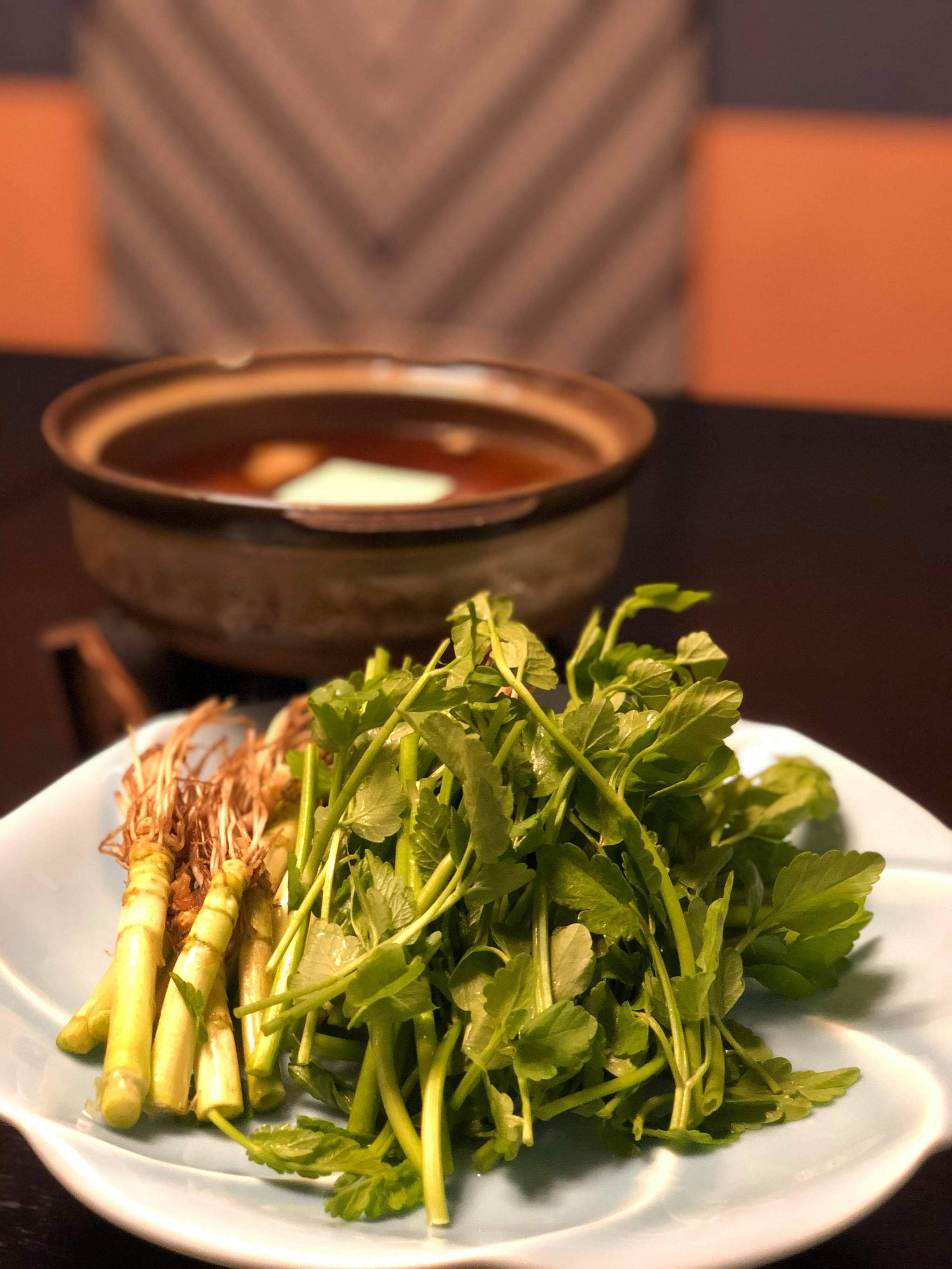 【期間限定・夕食付・朝食付】河北セリのセリ鍋セット　セリのシャキシャキ感をお楽しみください　