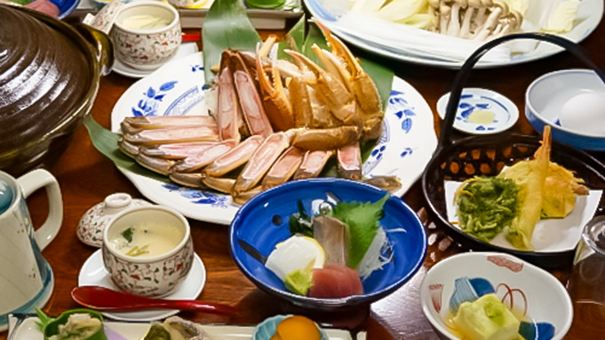 ・【お食事一例・かにすきコース】日本海の海の幸をたっぷりとご堪能ください