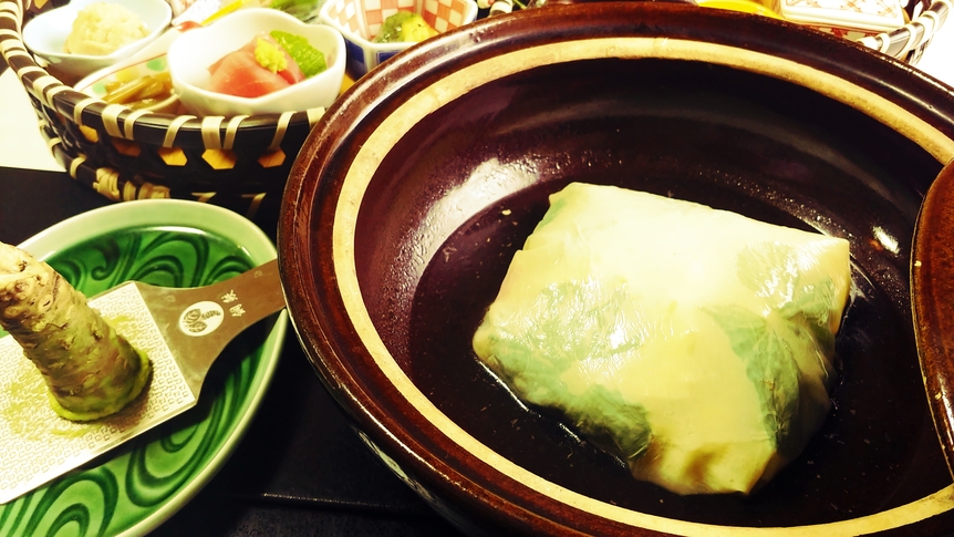 【スタンダードプラン】本わさびとコラボ♪究極の旨味・梅ヶ島育ち駿河軍鶏のスープ☆自家製ポン酢が美味！