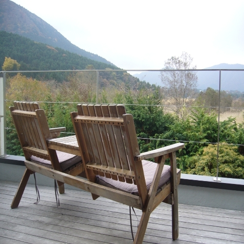 A luxurious moment gazing at the marshland from the terrace...♪
