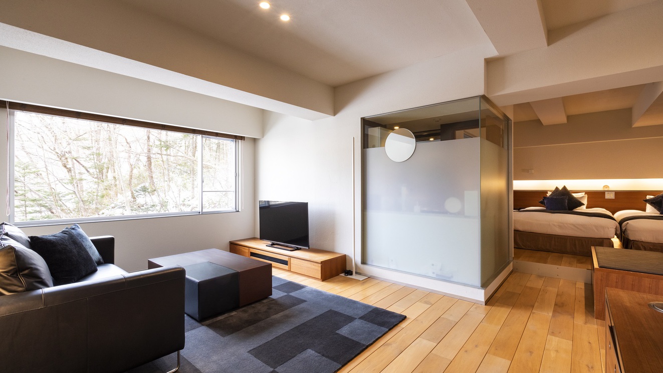 【ジュニアスイート50平米】カジュアルな滞在が愉しめる50平米のお部屋。