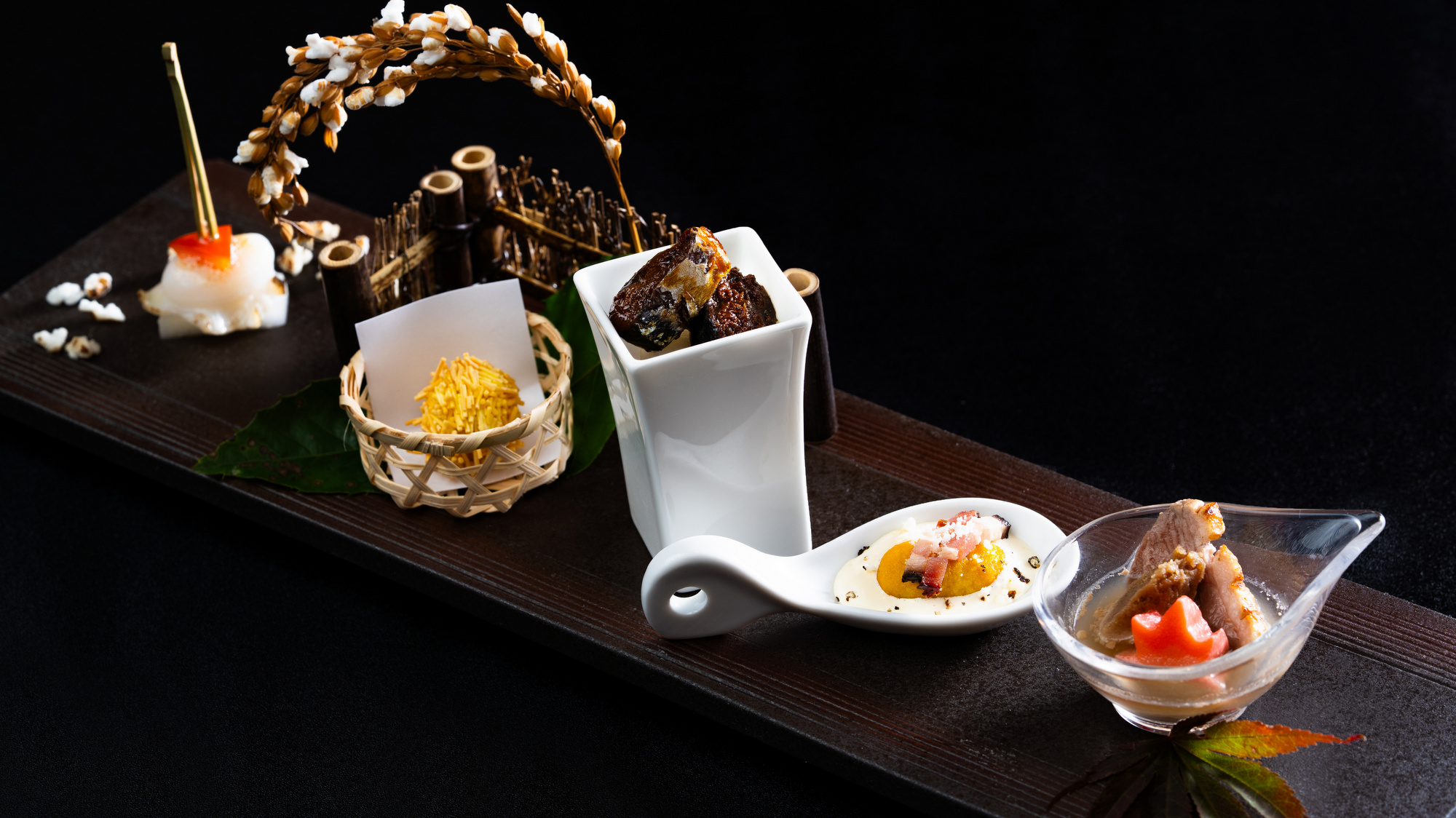 【2025秋のお献立】前菜／北海道産ミズダコのピンチョスやサンマの甘露煮など※仕入れ状況により変更有