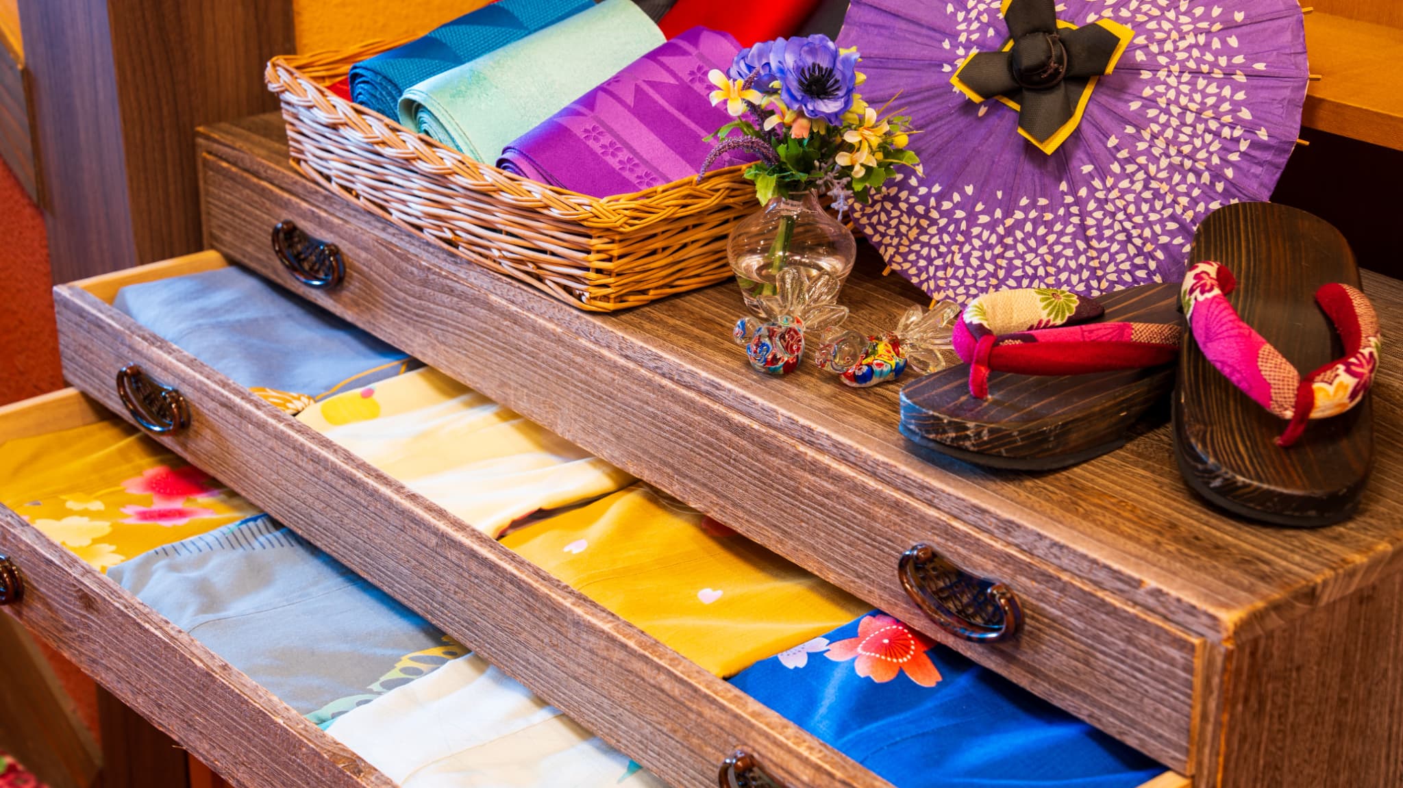 色浴衣の貸し出しを行っております／女性限定・有料