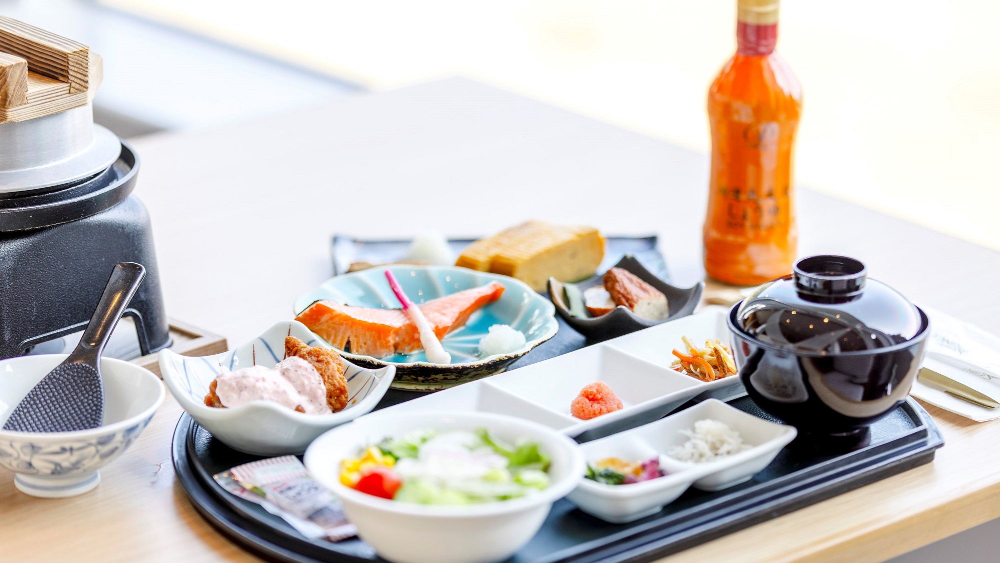 焚きたて釜ご飯朝食