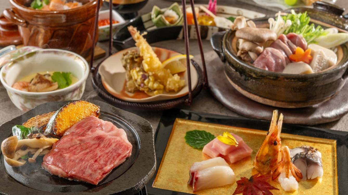 【極み会席】旬の味覚と土鍋御飯が自慢！秋を味わう旅